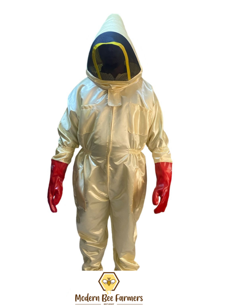 satin honey harvesting beekeeping suit with gloves